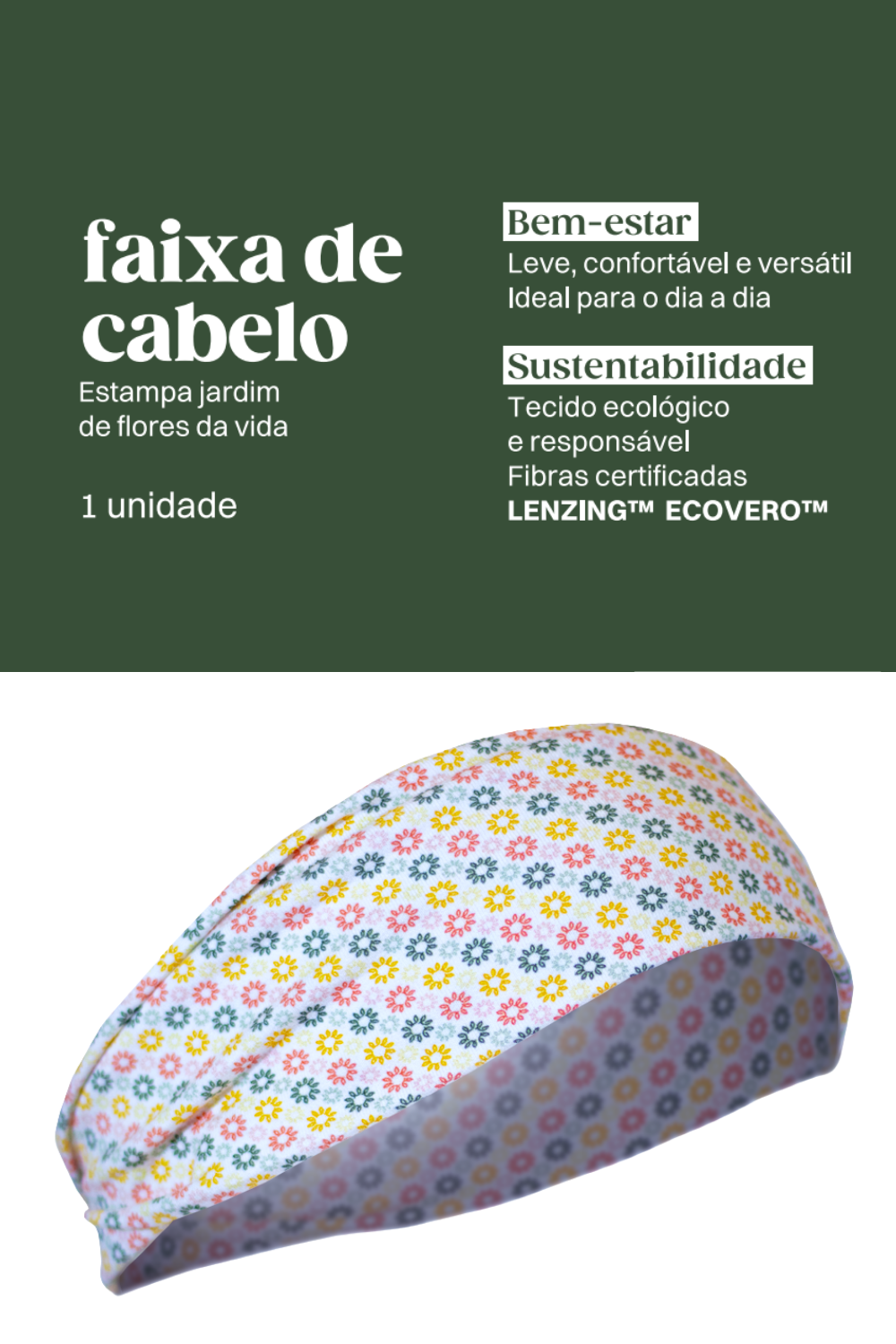 Faixa de cabelo Jardim Brasil