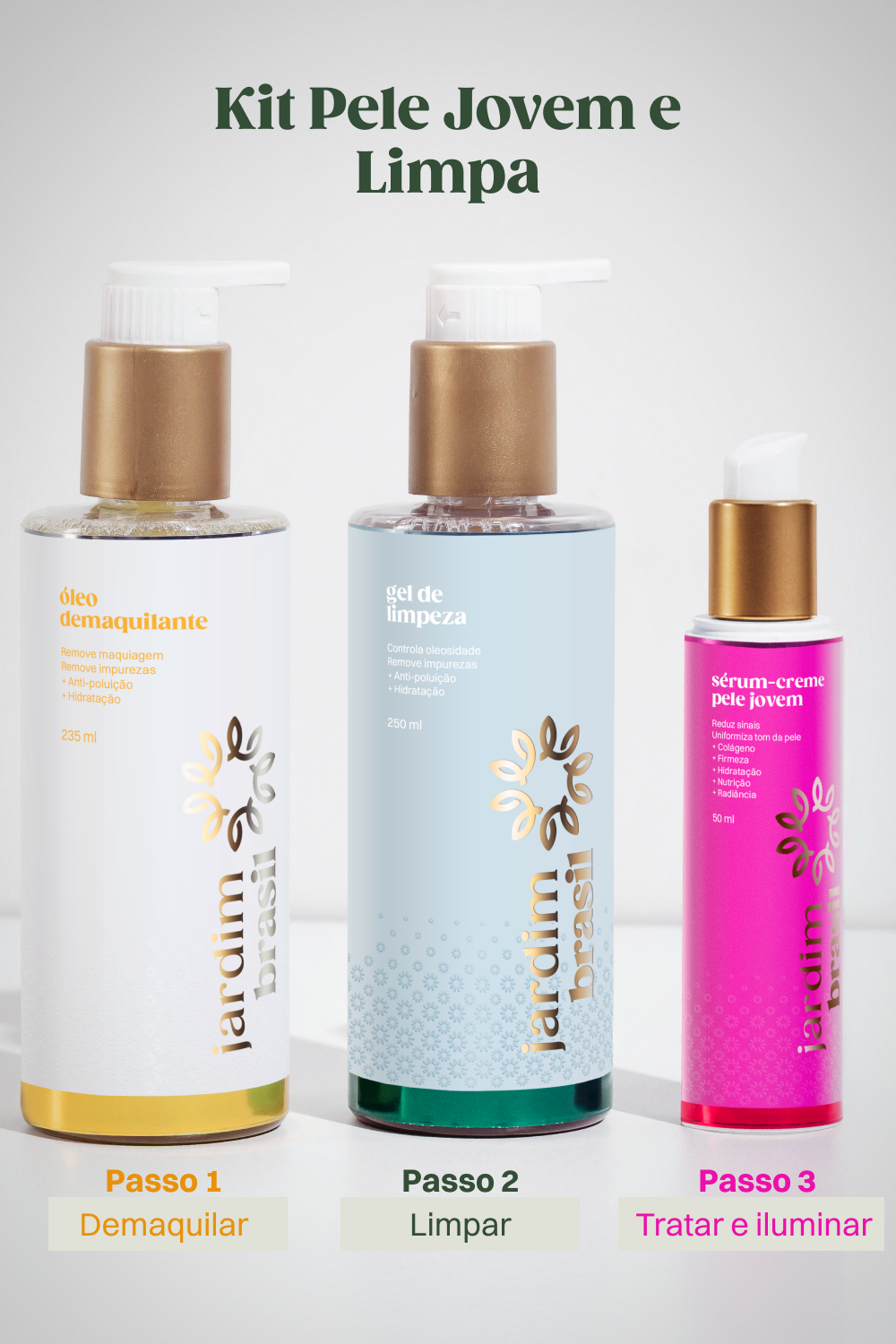 Kit Pele Jovem e Limpa Jardim Brasil