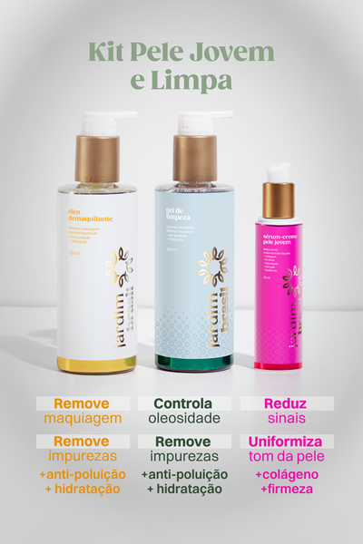 PRÉ-VENDA - Kit Pele Jovem e Limpa + Bolsa-Necessáire Jardim Brasil